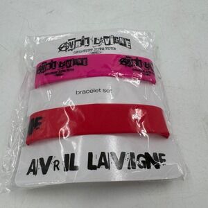 Avril Lavigne Greatest Hits Tour 2024 Bracelet Set Pink Red‎